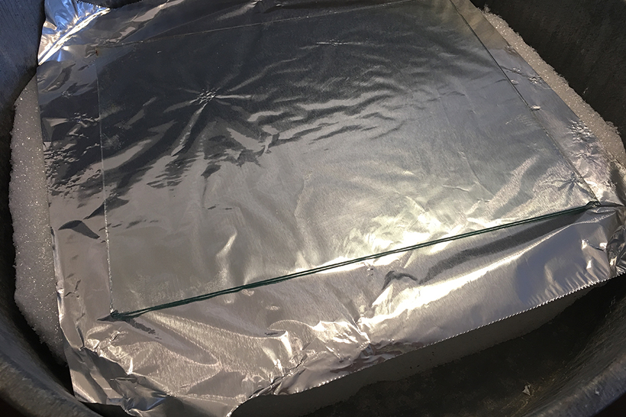 Tinfoil and Glass Frozen Lake